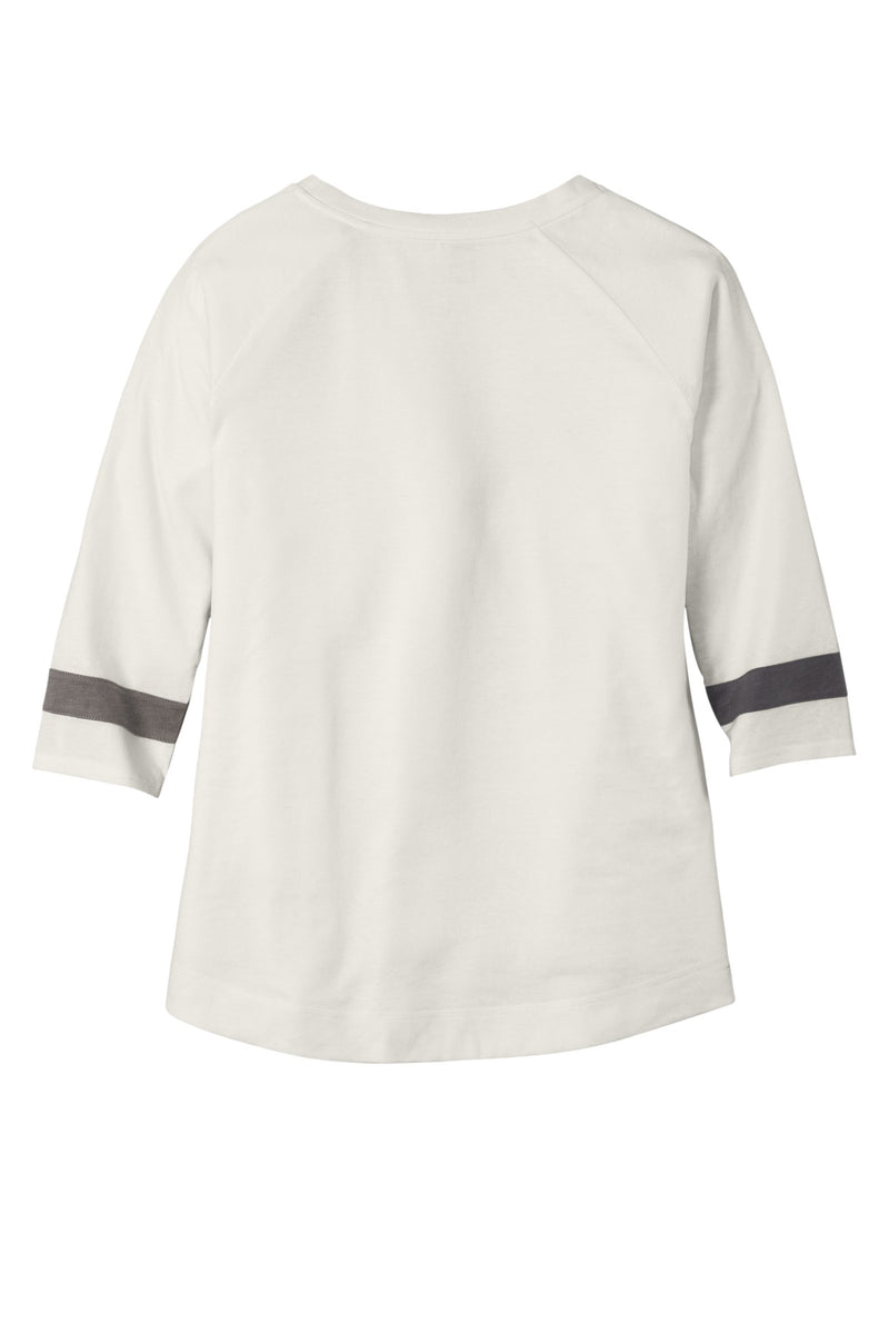 New Era  Women's Tri-Blend 3/4-Sleeve Tee - Fan White Solid/ Shadow Grey