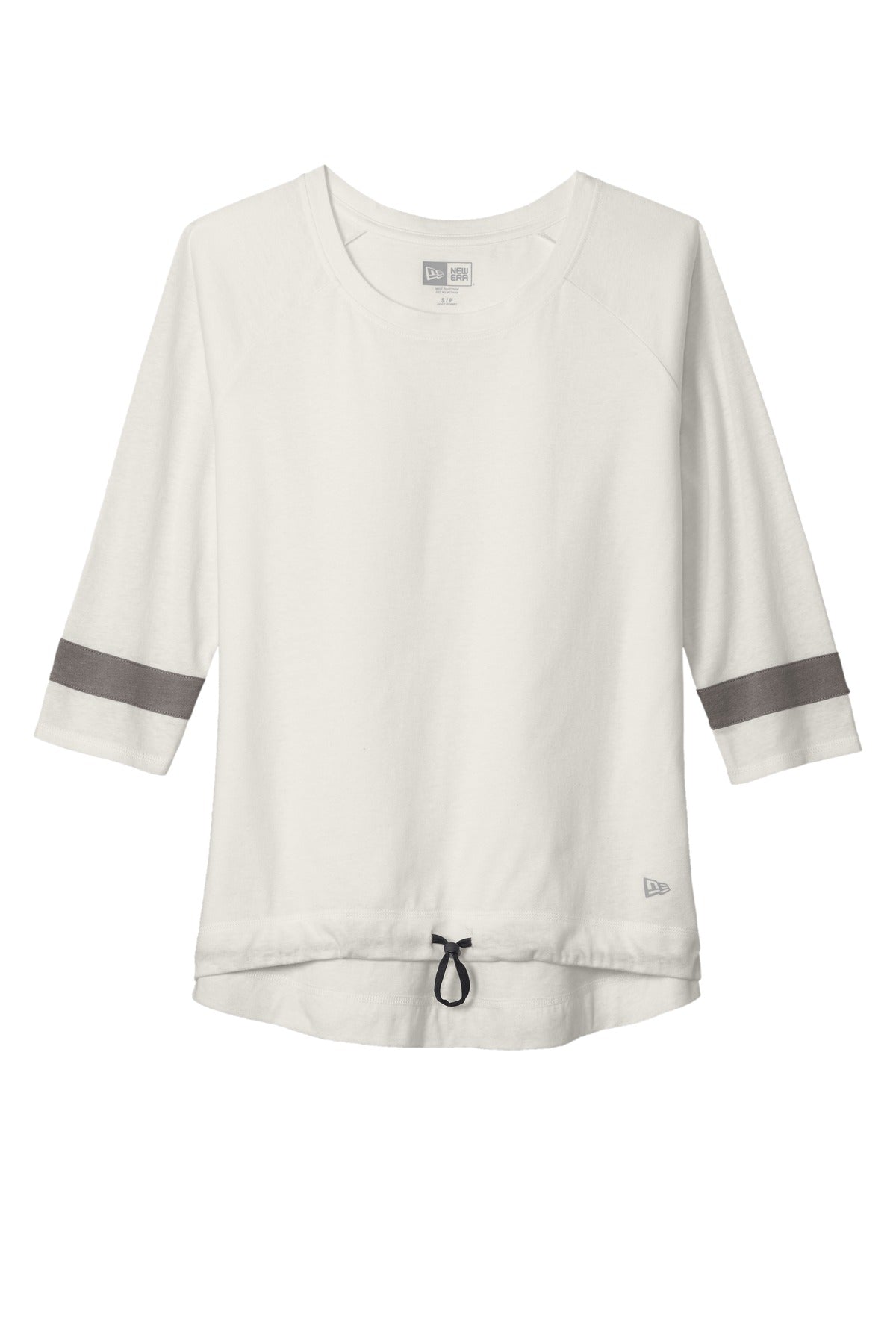New Era  Women's Tri-Blend 3/4-Sleeve Tee - Fan White Solid/ Shadow Grey