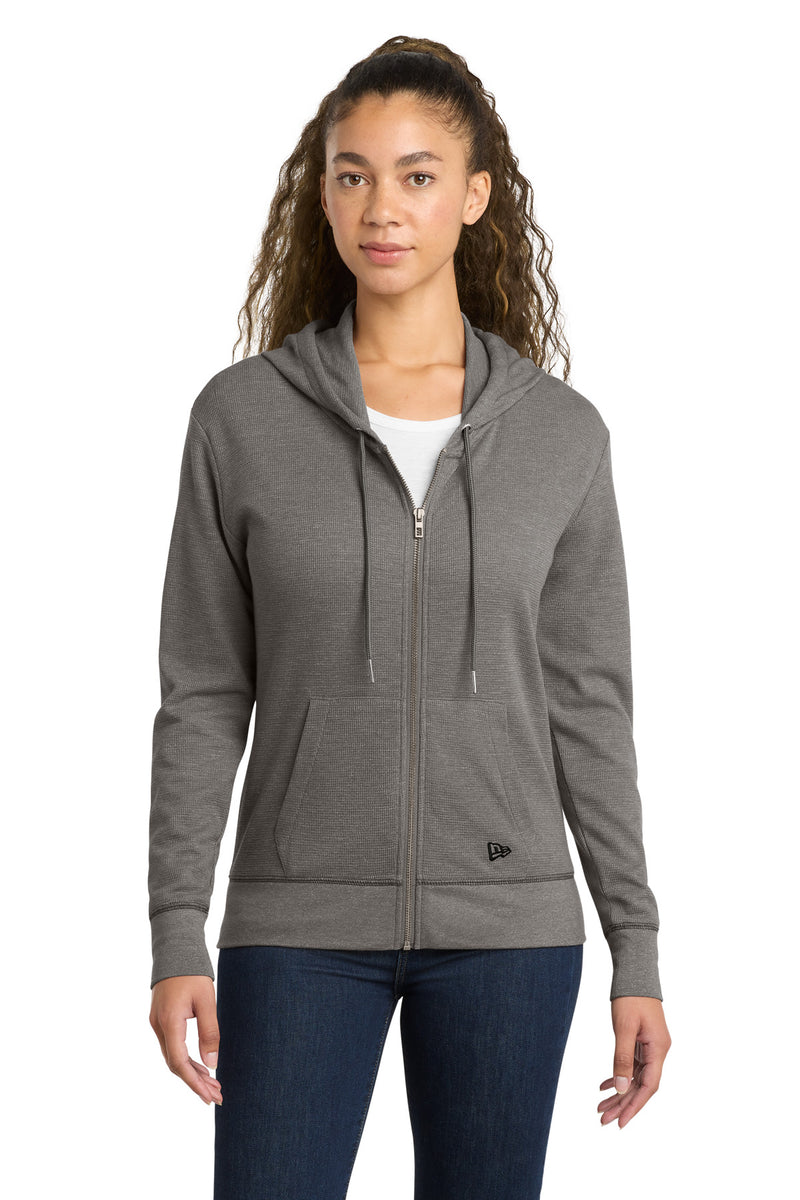 New Era Women's Thermal Full-Zip Hoodie - Shadow Grey Heather