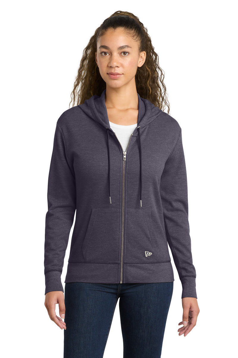 New Era Women's Thermal Full-Zip Hoodie - True Navy Heather
