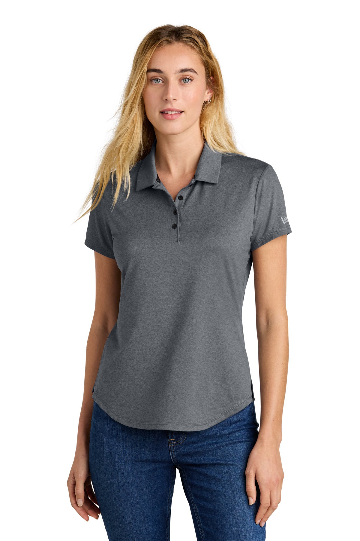 New Era Women's Power Polo - Shadow Grey Heather