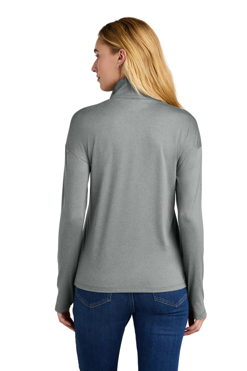 New Era Women's Power 1/2-Zip - Shadow Grey Heather