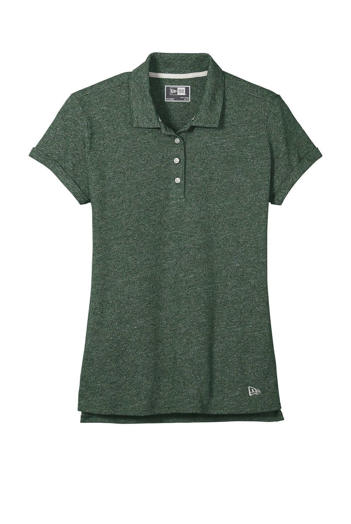 New Era  Women's Slub Twist Polo - Dark Green Twist