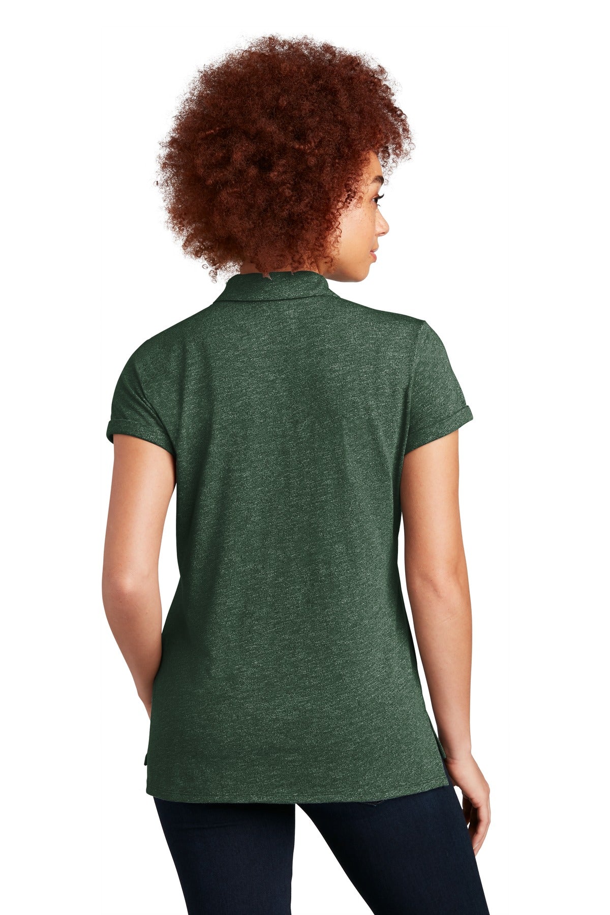 New Era  Women's Slub Twist Polo - Dark Green Twist