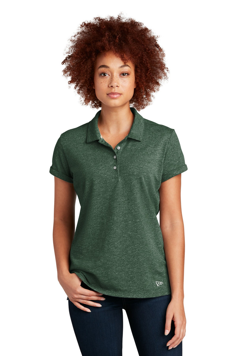 New Era  Women's Slub Twist Polo - Dark Green Twist