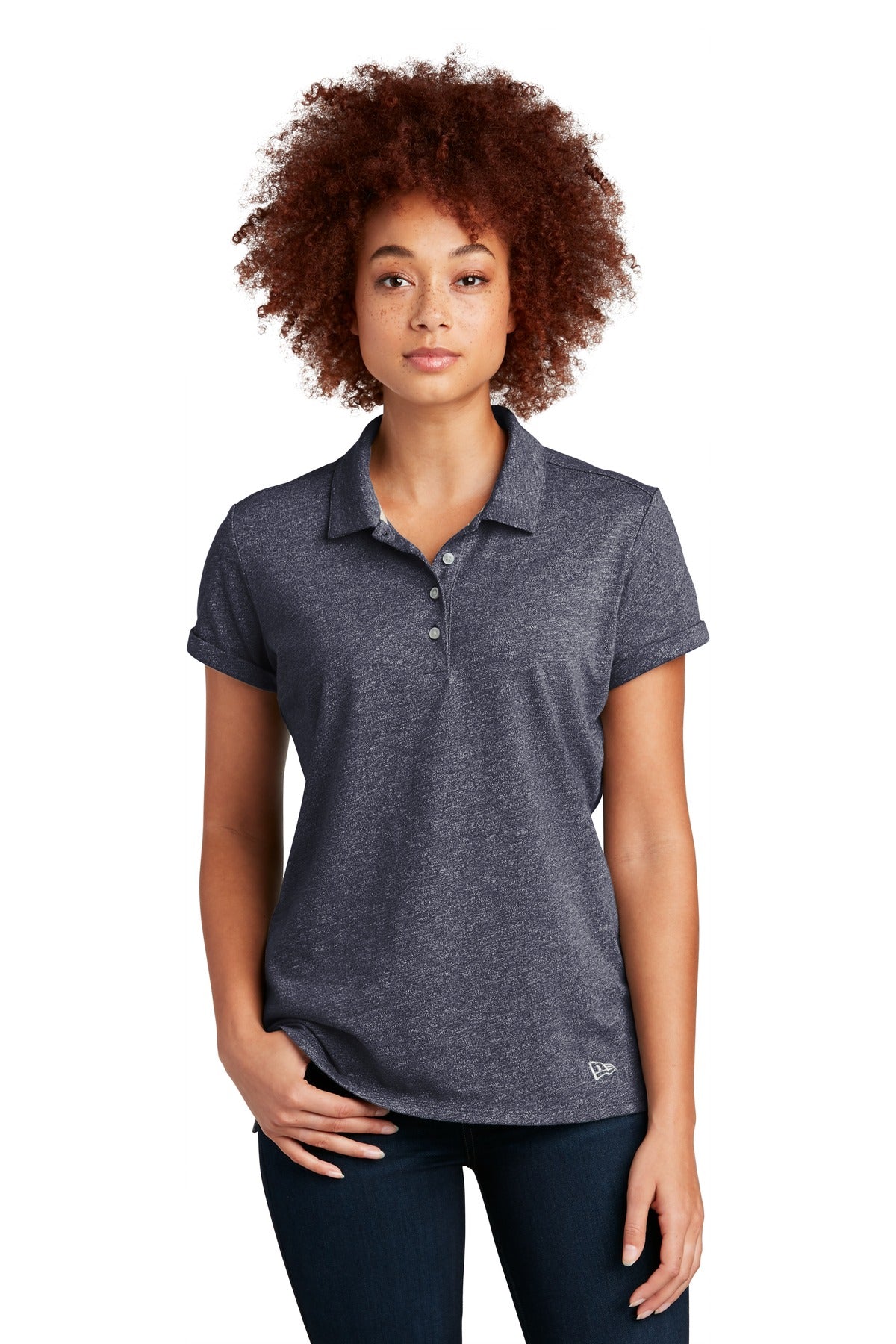 New Era  Women's Slub Twist Polo - True Navy Twist