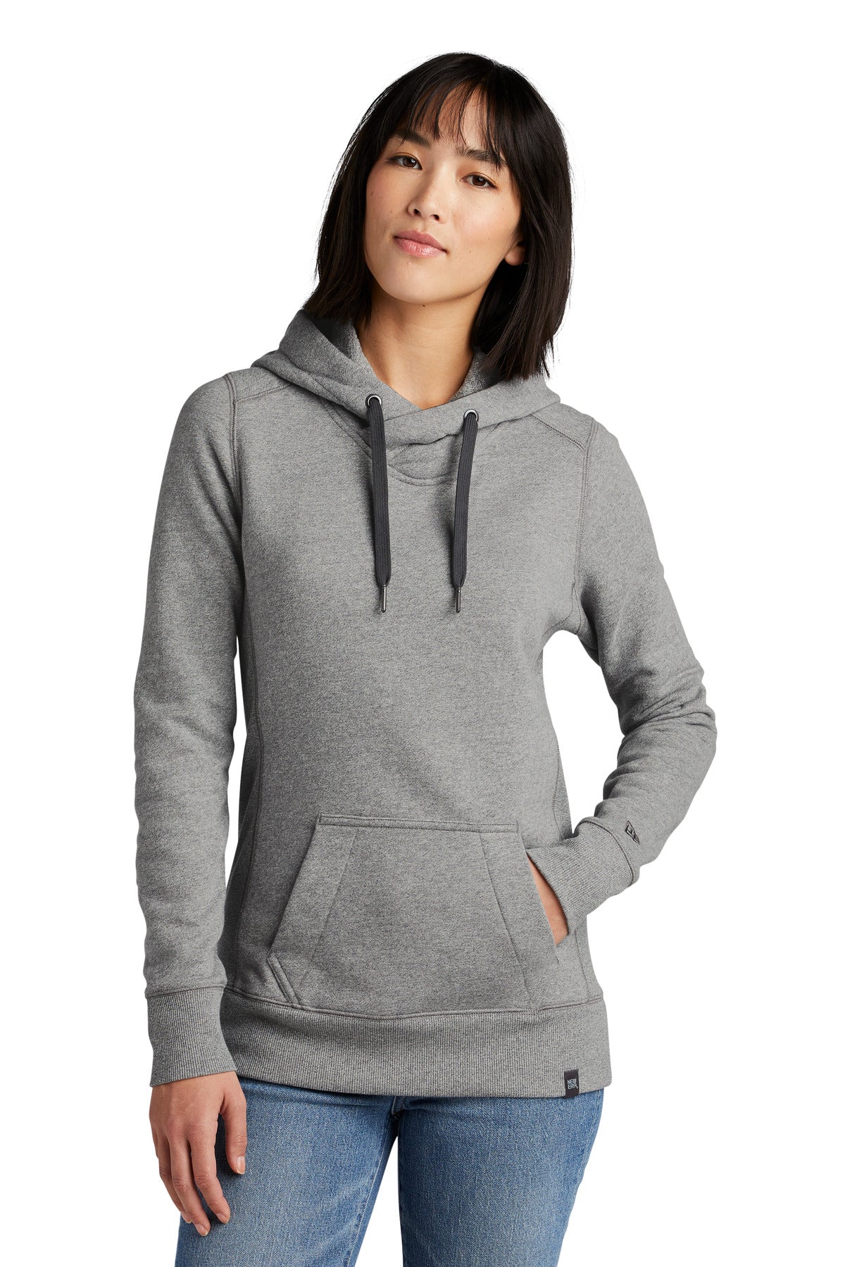 New Era  Women's French Terry Pullover Hoodie - Light Graphite Twist