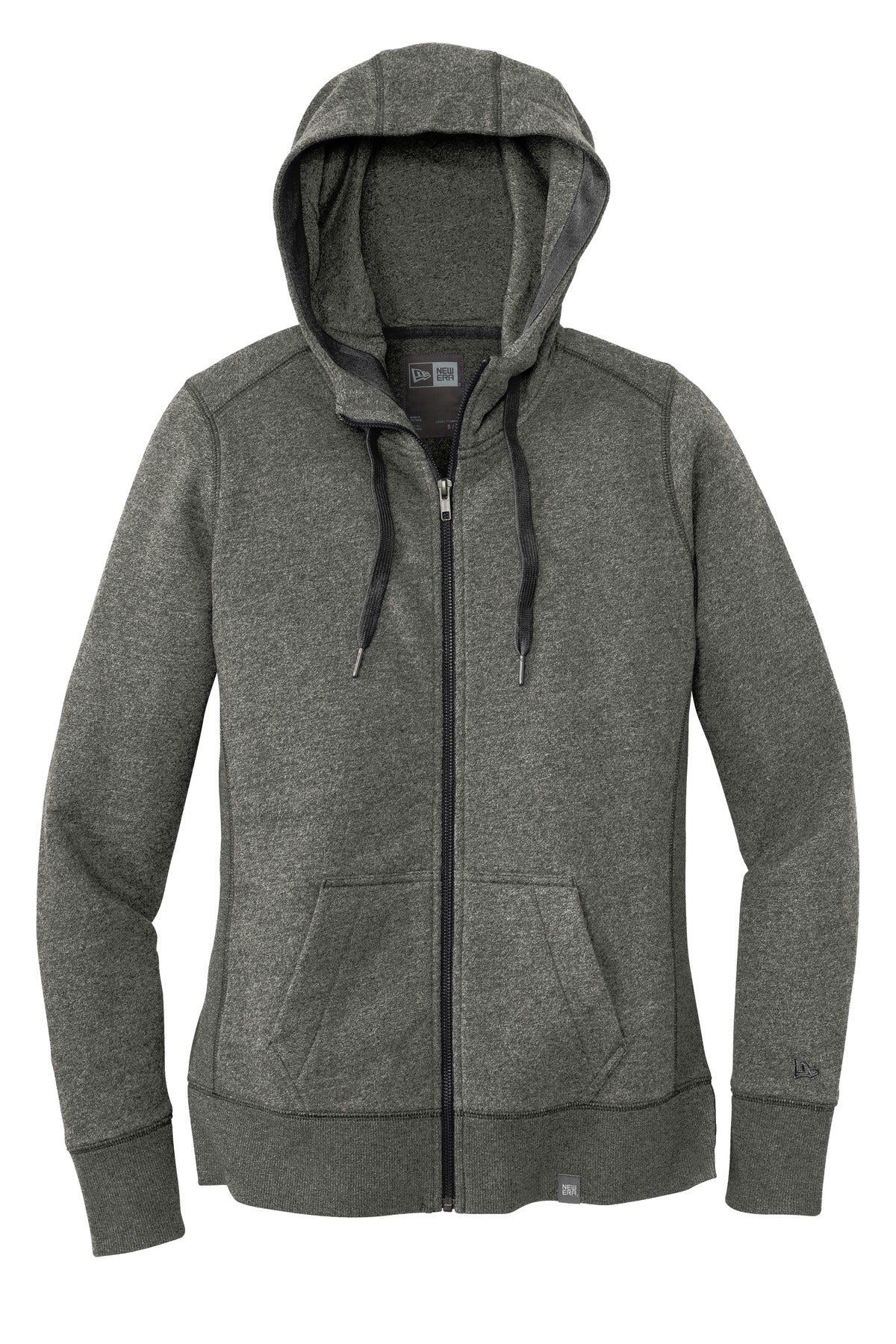 New Era  Women's French Terry Full-Zip Hoodie - Black Twist
