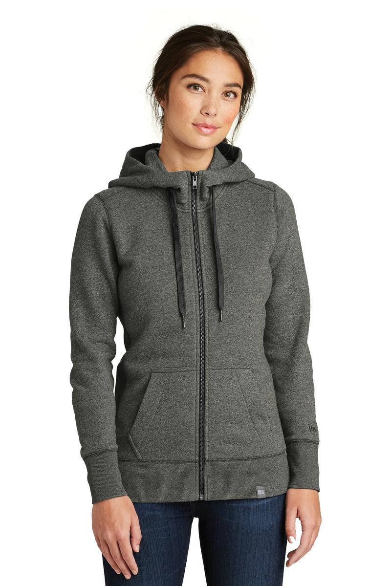 New Era  Women's French Terry Full-Zip Hoodie - Black Twist