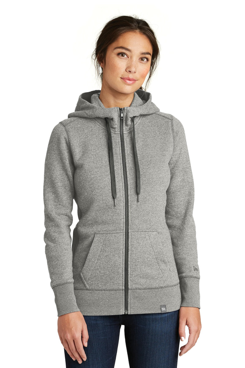 New Era  Women's French Terry Full-Zip Hoodie - Light Graphite Twist