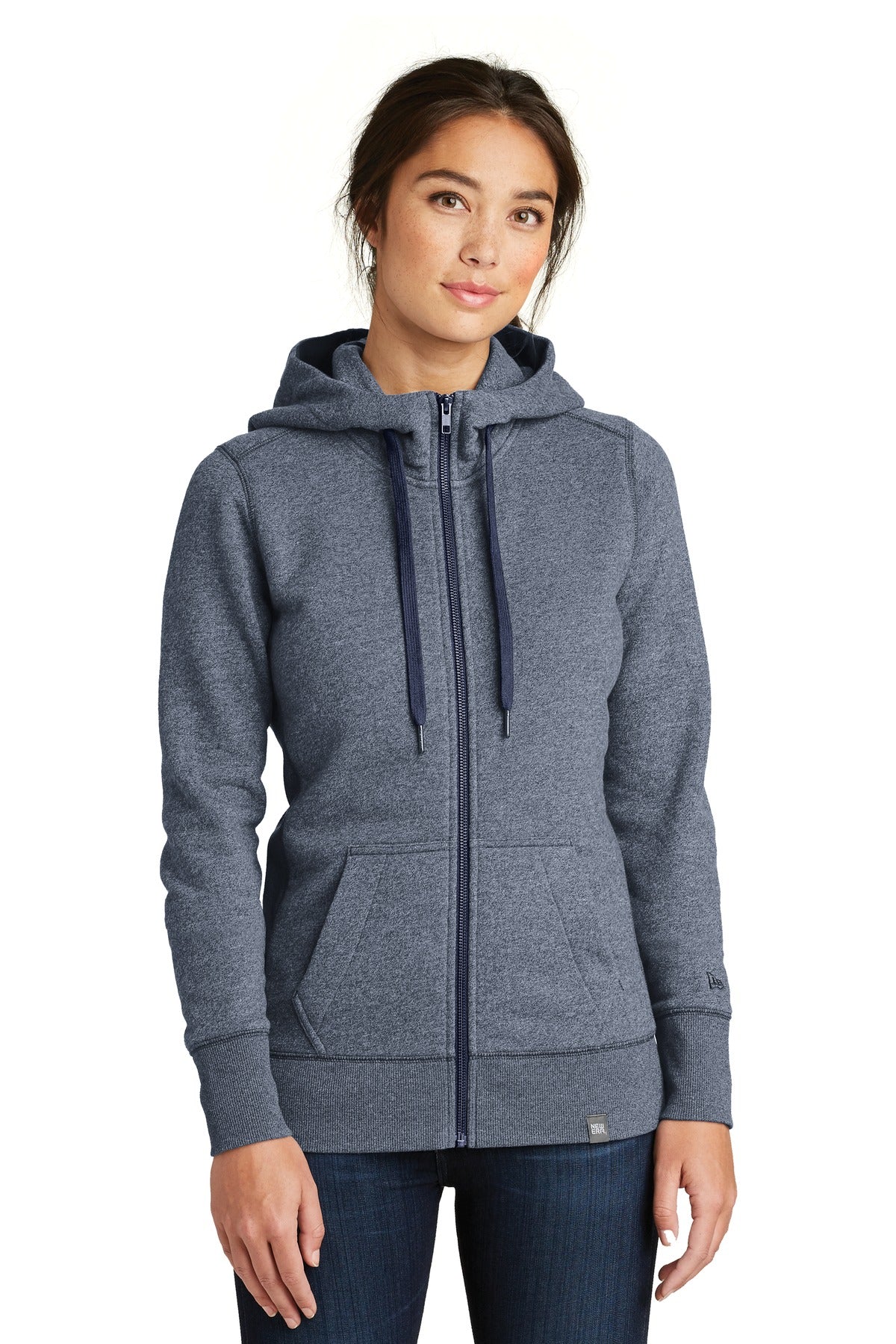 New Era  Women's French Terry Full-Zip Hoodie - True Navy Twist