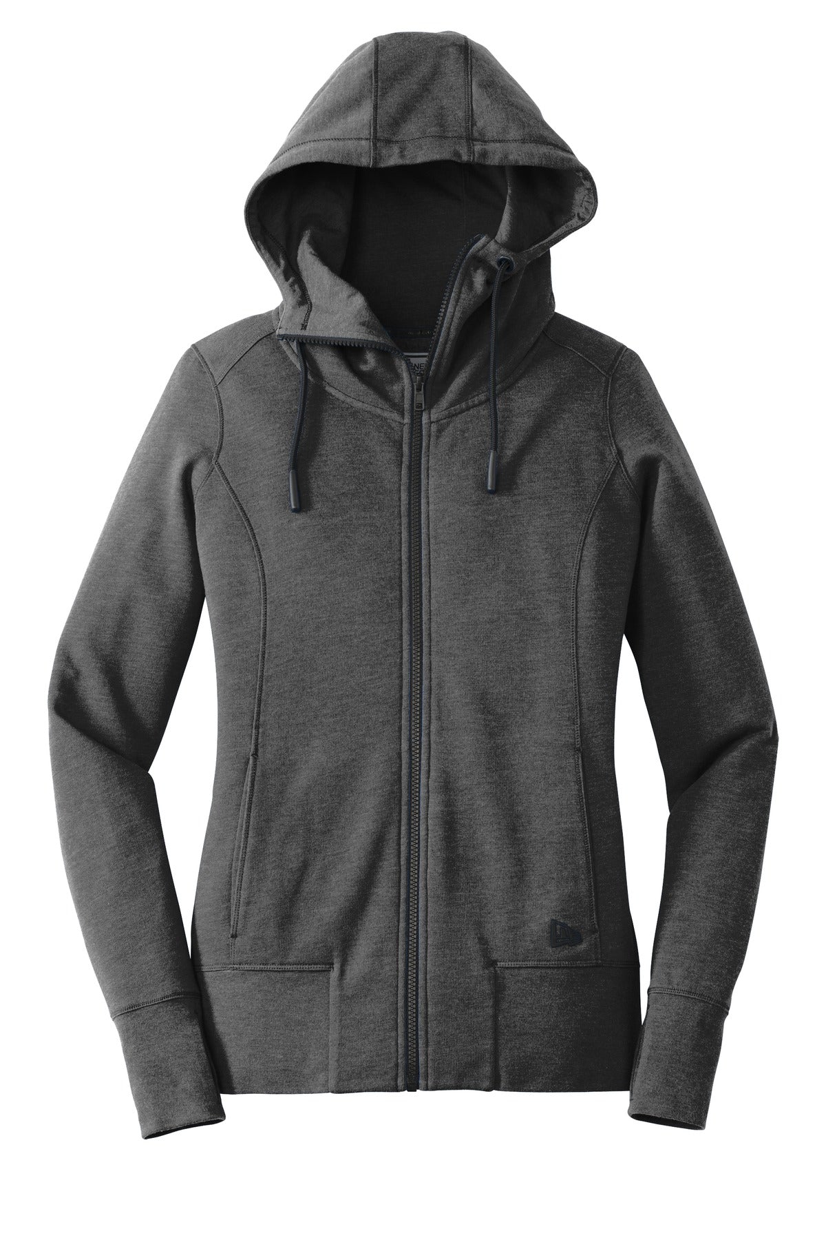 New Era  Women's Tri-Blend Fleece Full-Zip Hoodie - Black Heather