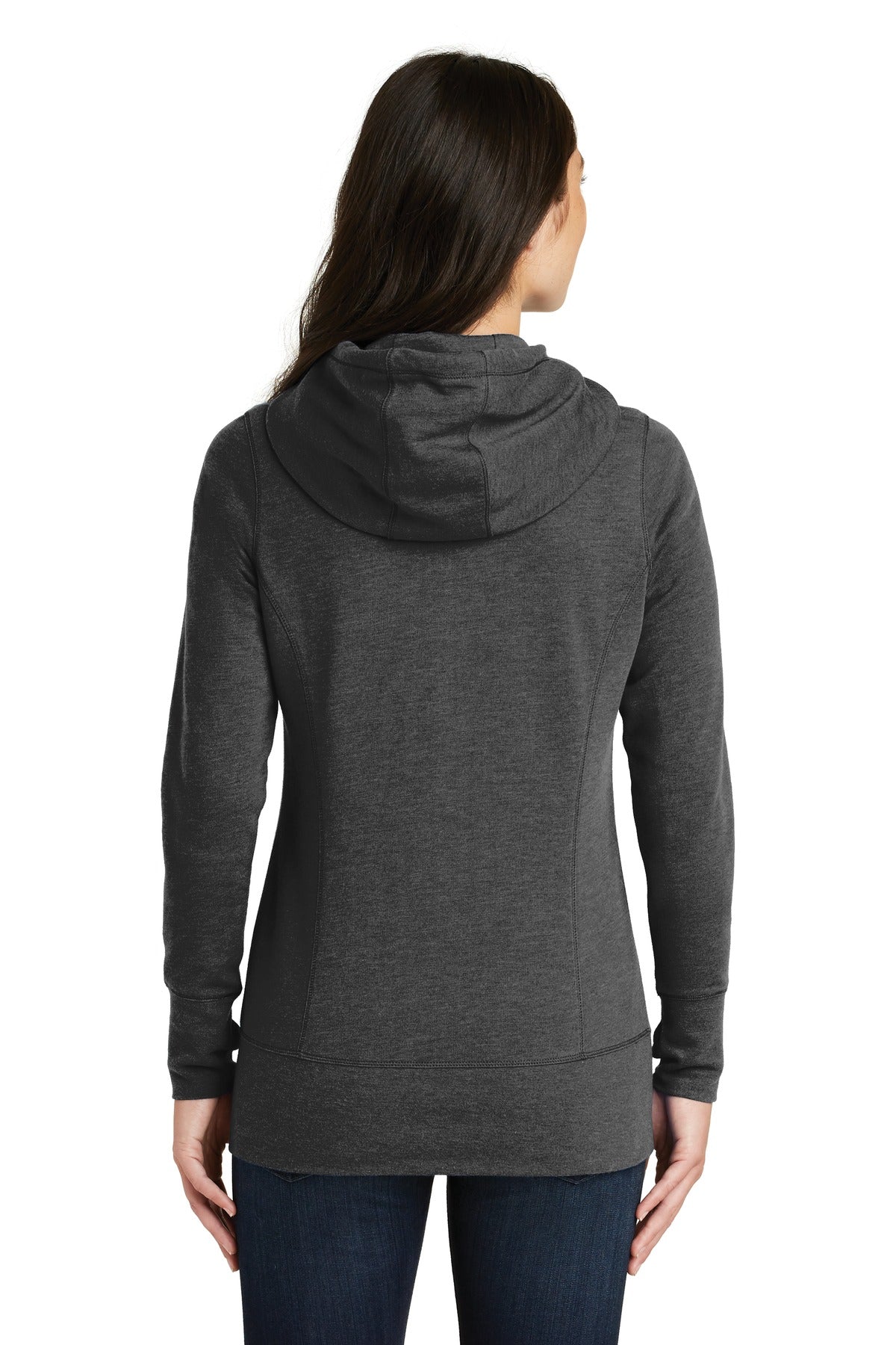 New Era  Women's Tri-Blend Fleece Full-Zip Hoodie - Black Heather