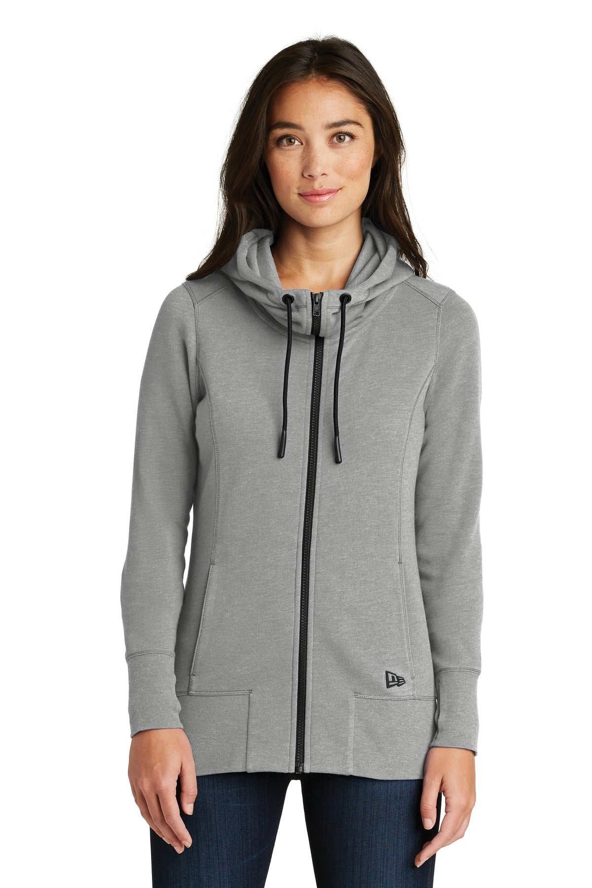 New Era  Women's Tri-Blend Fleece Full-Zip Hoodie - Shadow Grey Heather