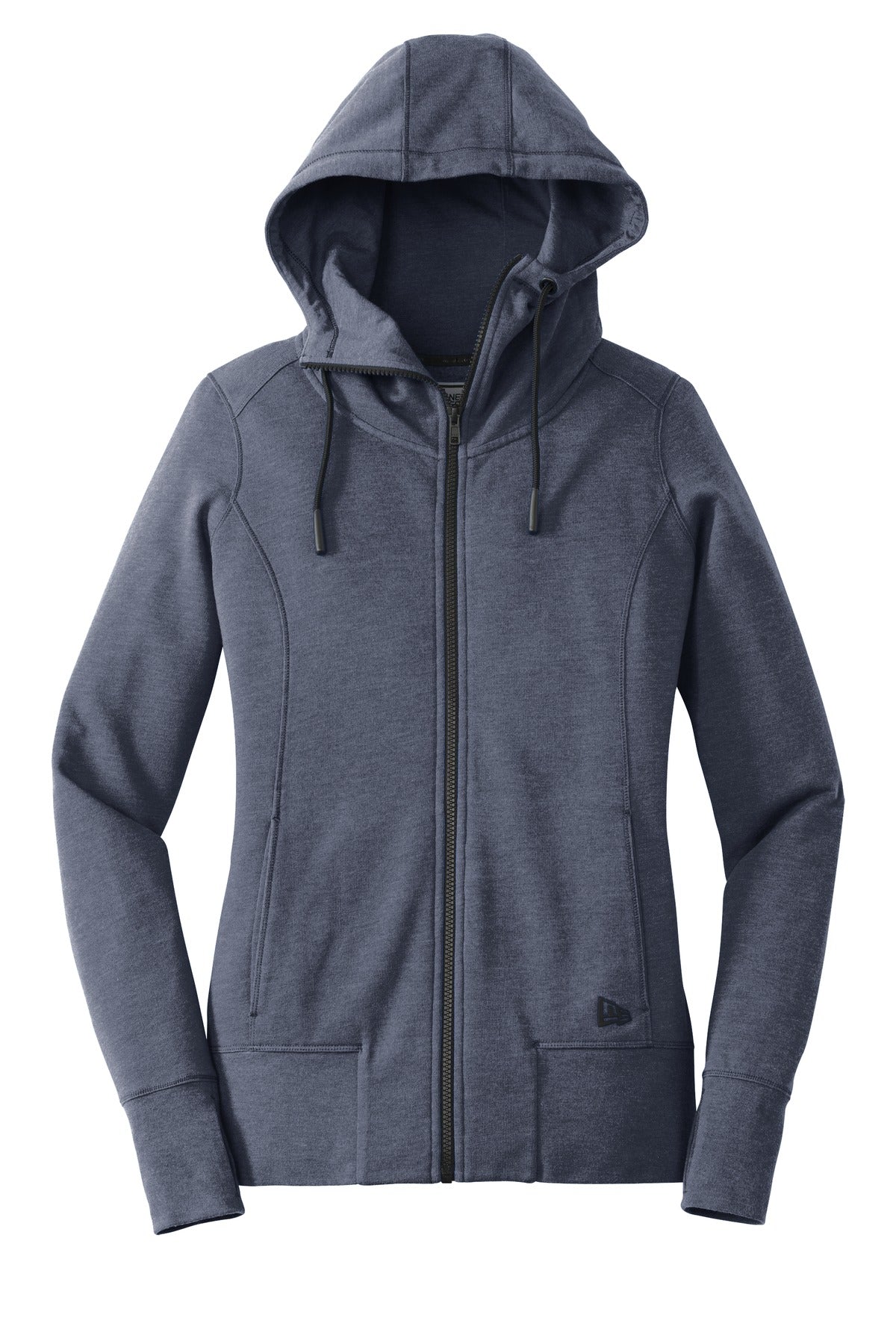 New Era  Women's Tri-Blend Fleece Full-Zip Hoodie - True Navy Heather