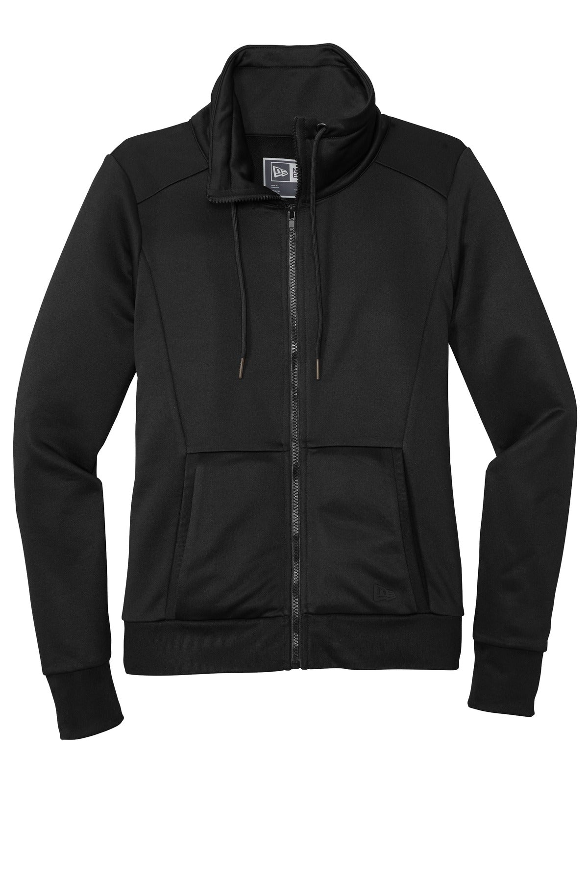 New Era Women's Performance Terry Full-Zip Cowl - Black