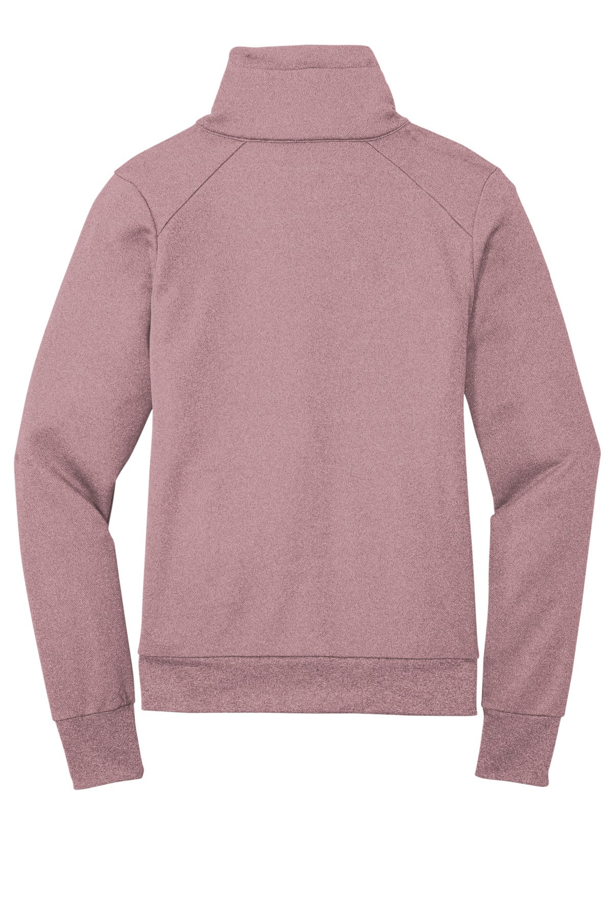 New Era Women's Performance Terry Full-Zip Cowl - Dusty Mauve Heather