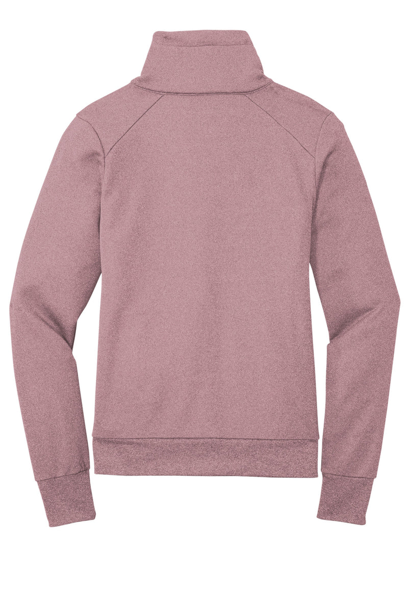 New Era Women's Performance Terry Full-Zip Cowl - Dusty Mauve Heather