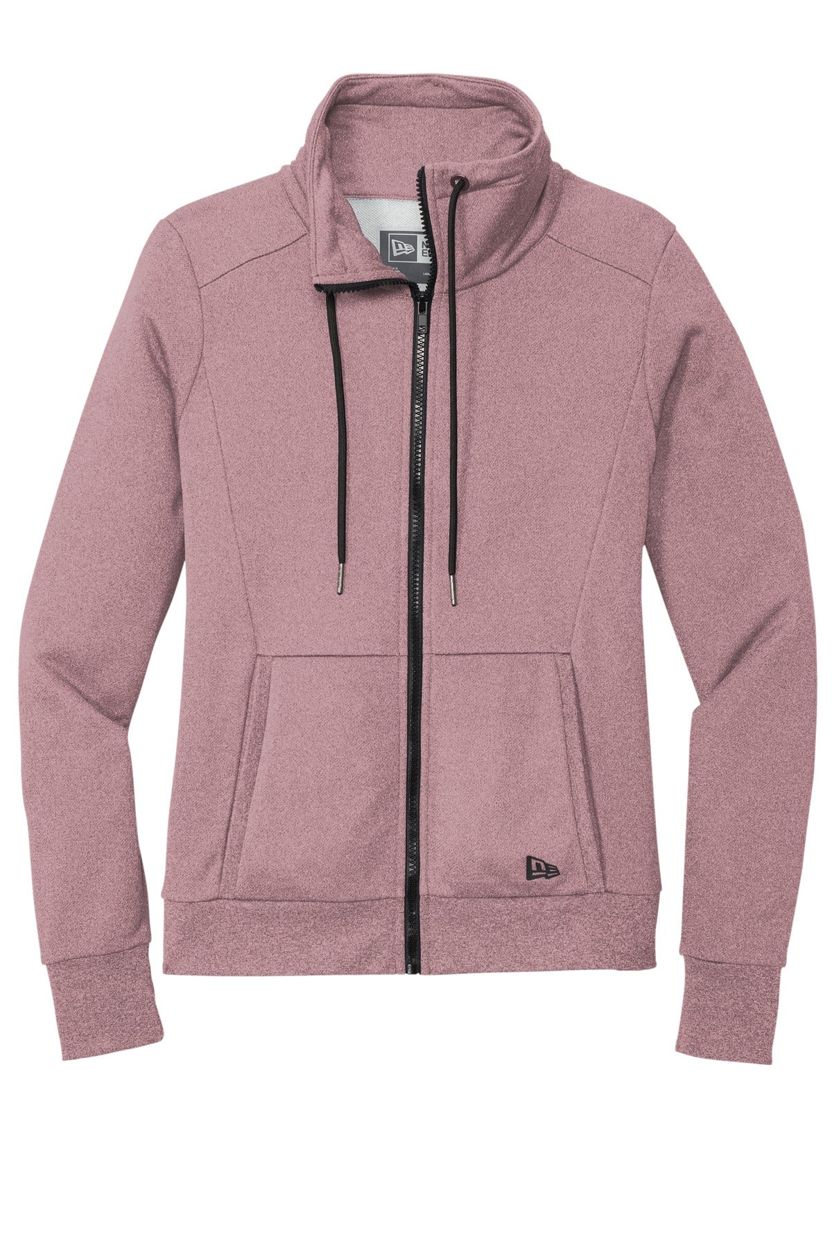 New Era Women's Performance Terry Full-Zip Cowl - Dusty Mauve Heather