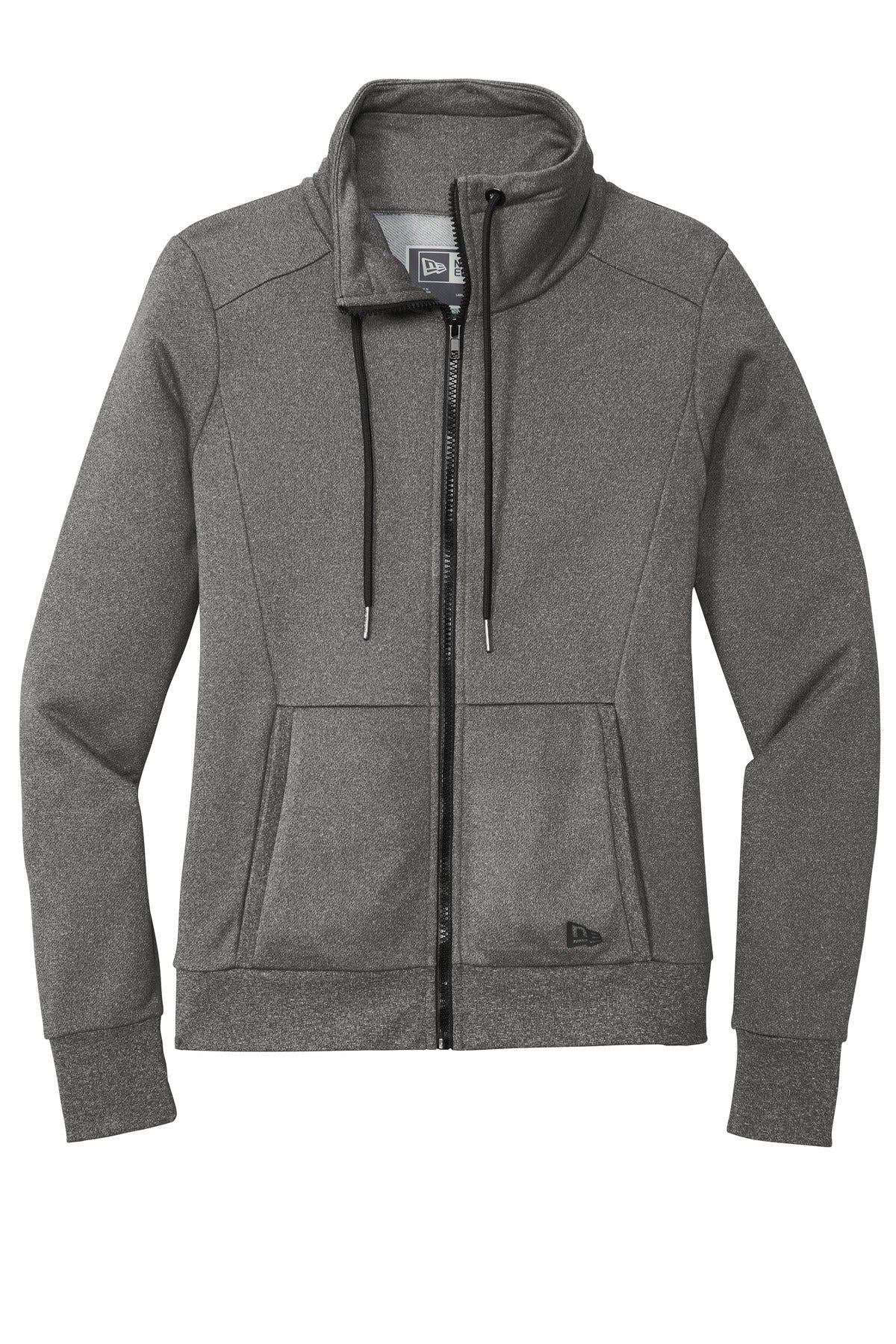 New Era Women's Performance Terry Full-Zip Cowl - Graphite Heather