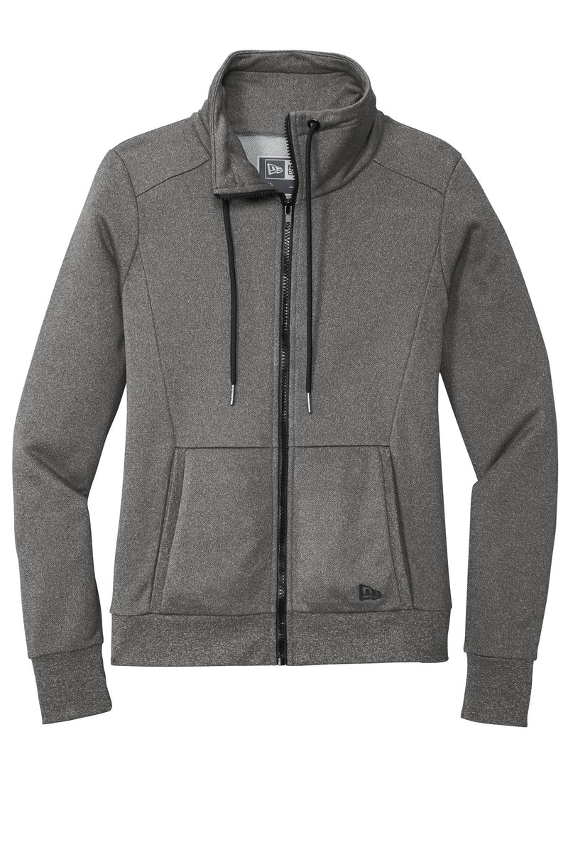 New Era Women's Performance Terry Full-Zip Cowl - Graphite Heather