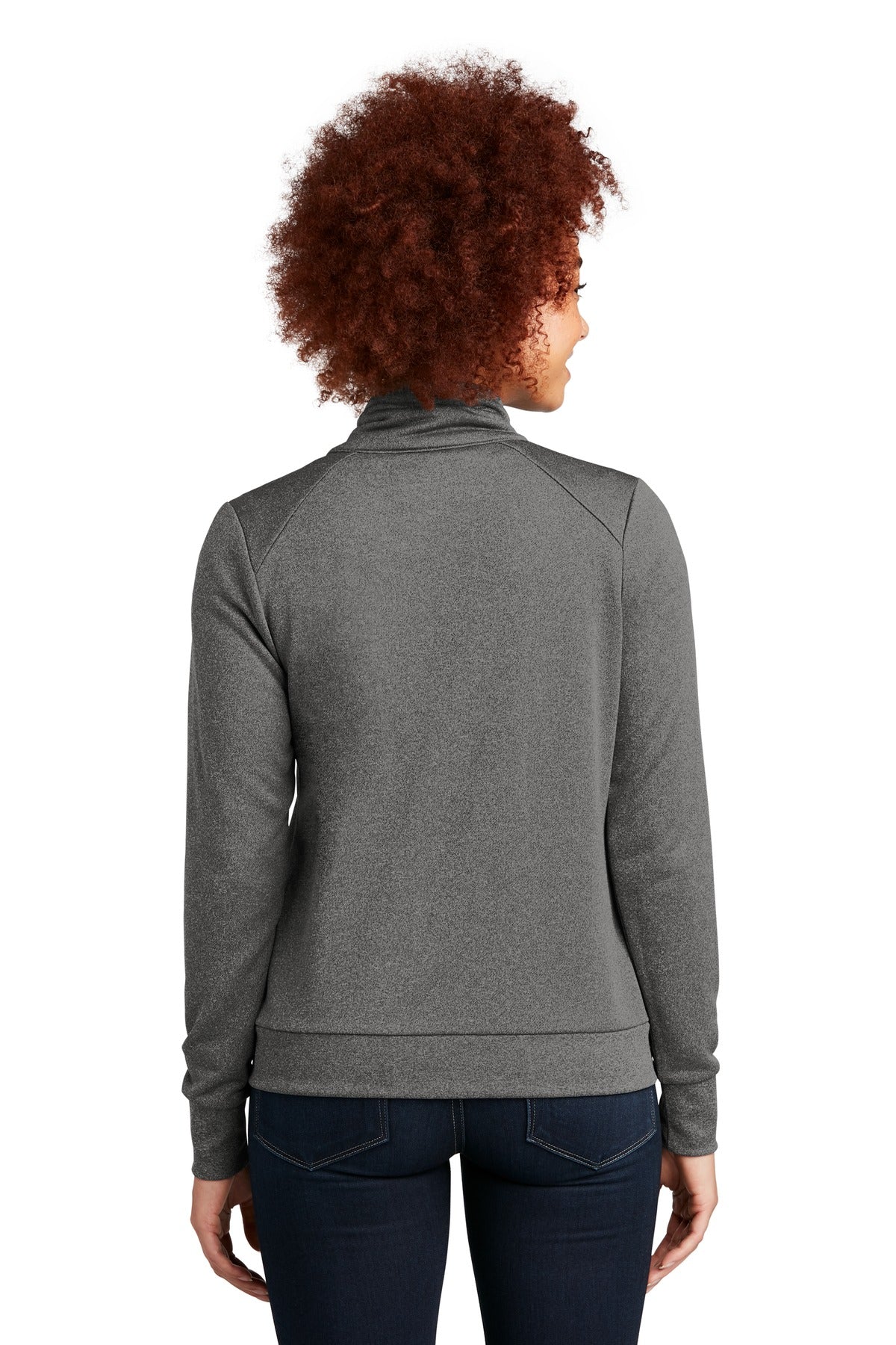 New Era Women's Performance Terry Full-Zip Cowl - Graphite Heather