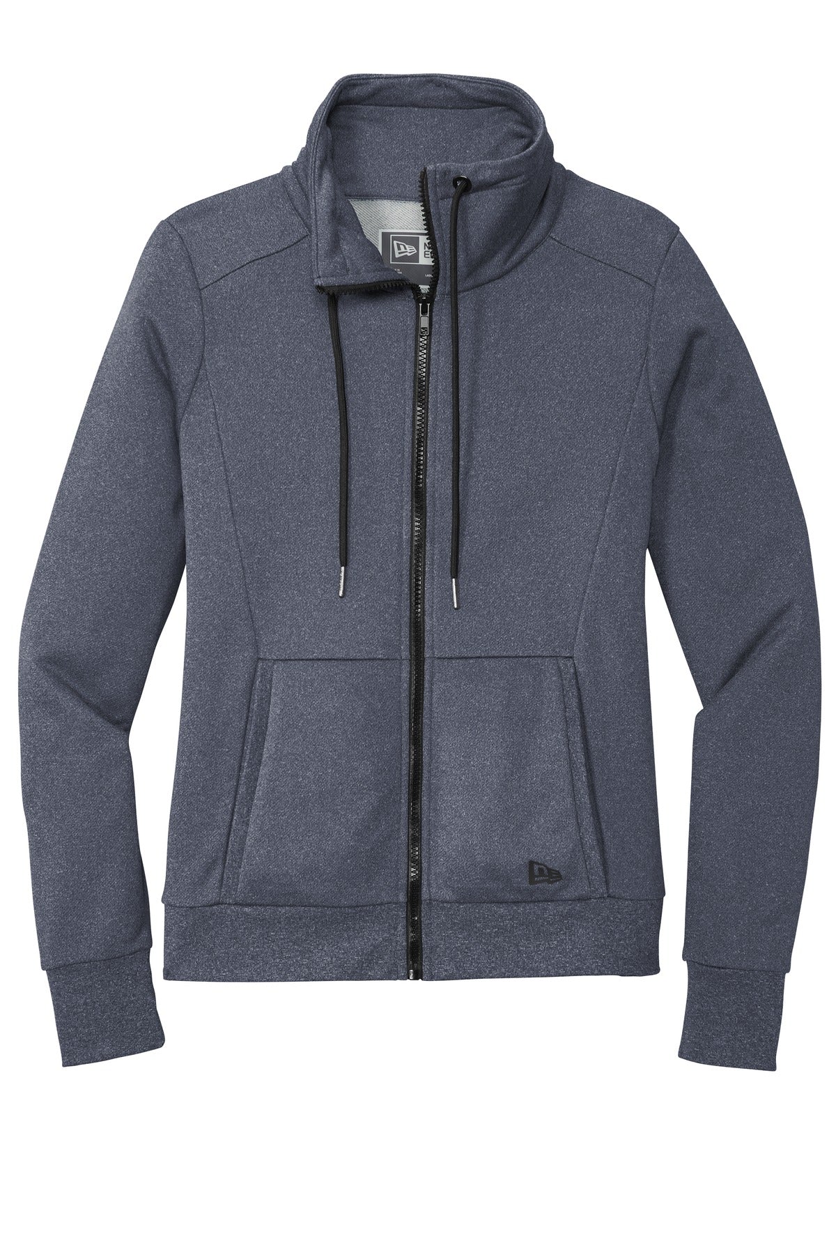 New Era Women's Performance Terry Full-Zip Cowl - True Navy Heather