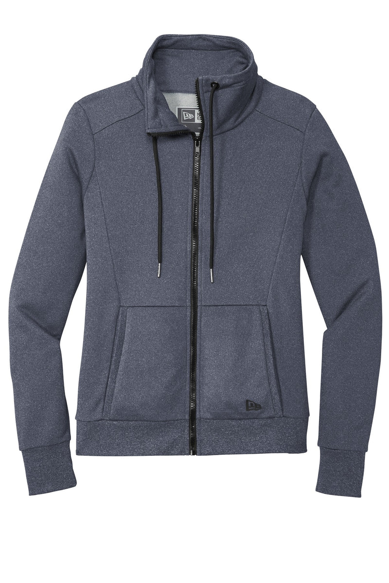 New Era Women's Performance Terry Full-Zip Cowl - True Navy Heather