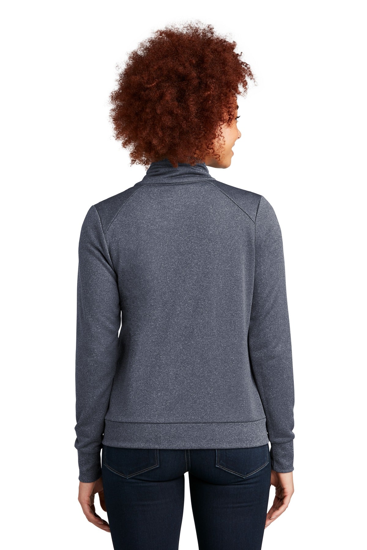 New Era Women's Performance Terry Full-Zip Cowl - True Navy Heather