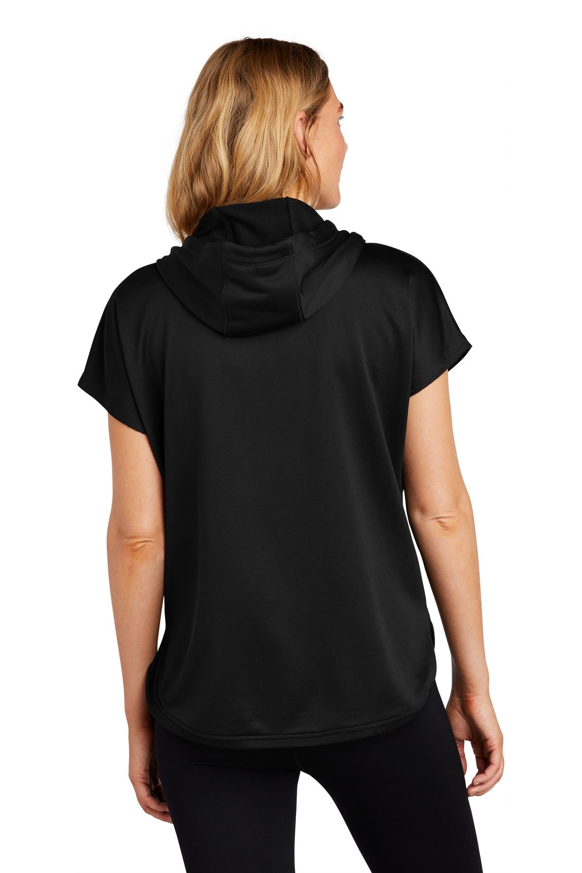 New Era  Women's Performance Terry Short Sleeve Hoodie - Black