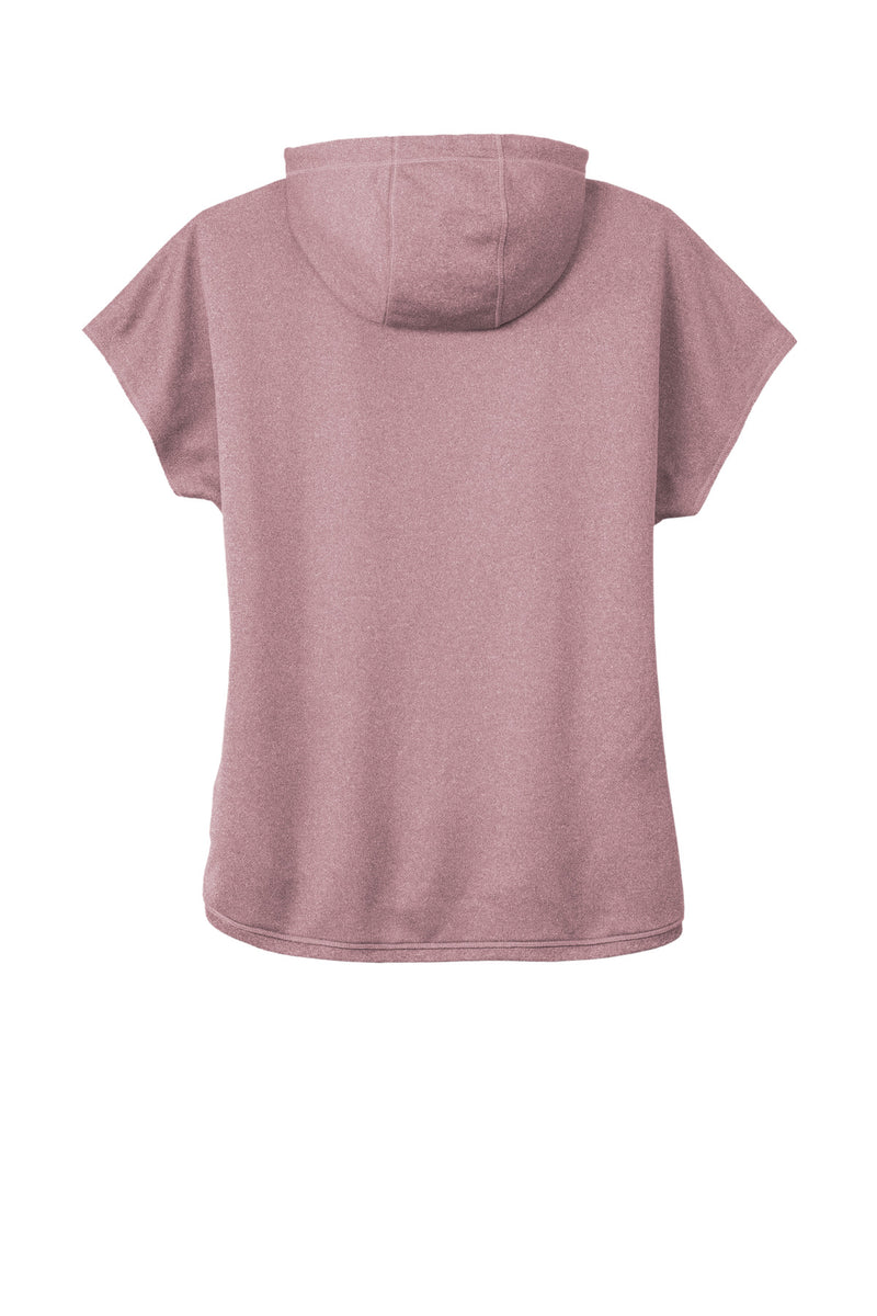 New Era  Women's Performance Terry Short Sleeve Hoodie - Dusty Mauve Heather