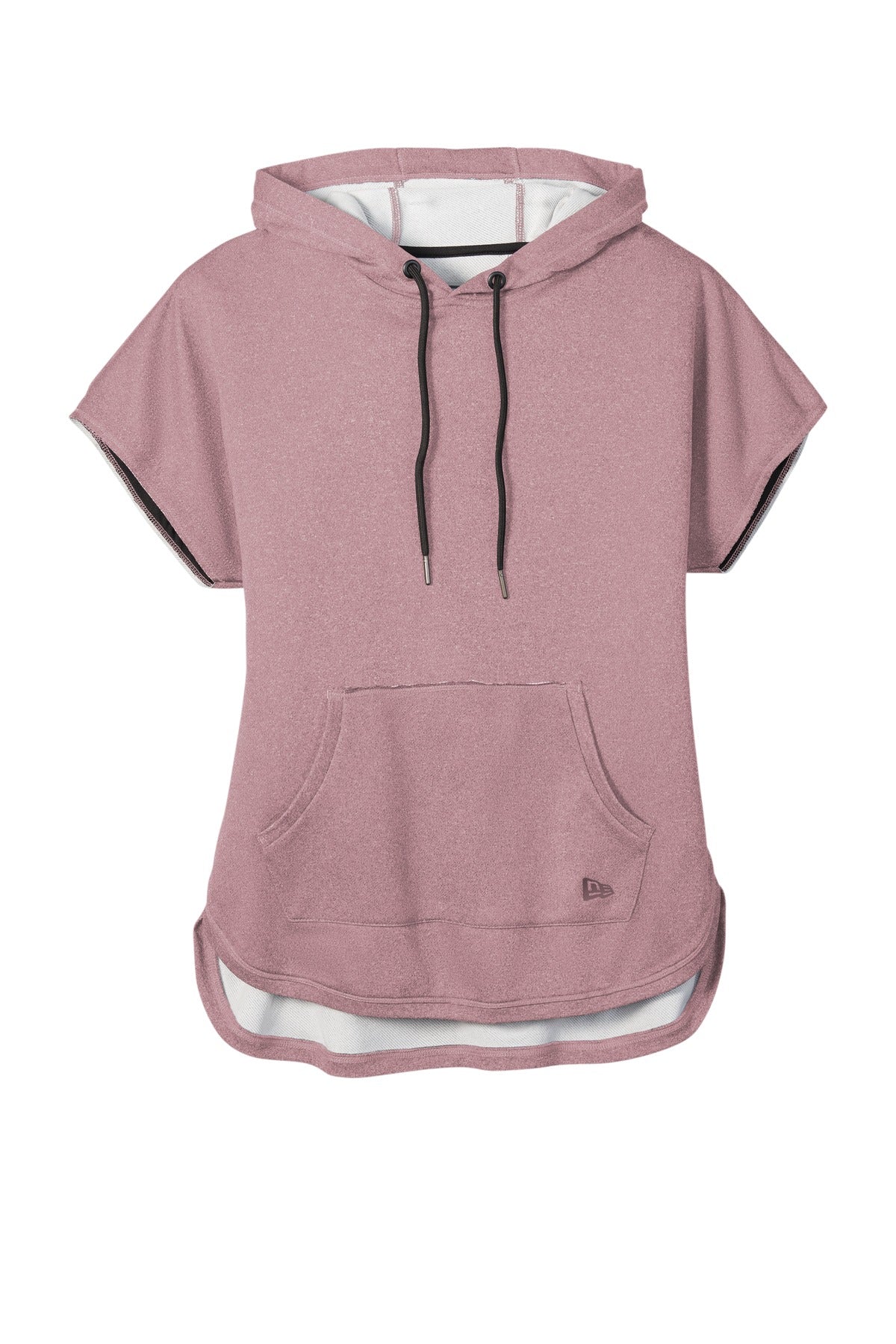 New Era  Women's Performance Terry Short Sleeve Hoodie - Dusty Mauve Heather