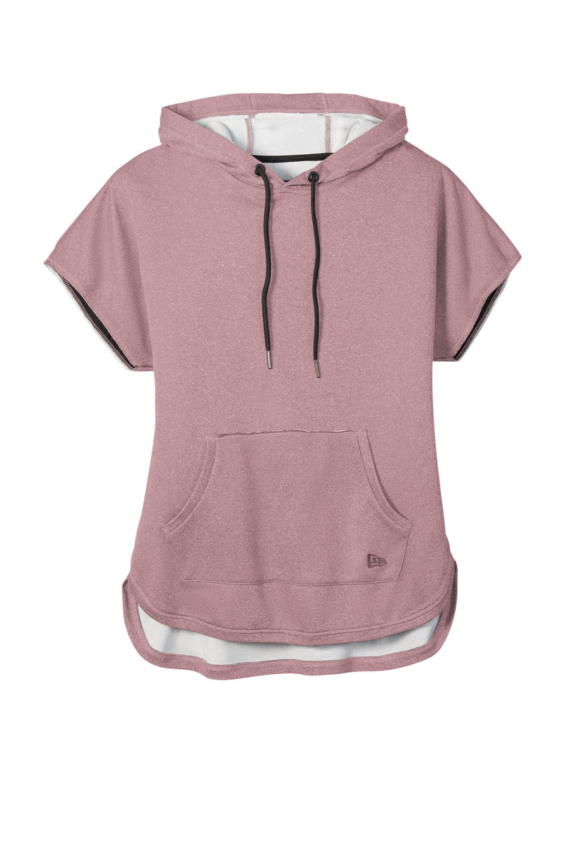 New Era  Women's Performance Terry Short Sleeve Hoodie - Dusty Mauve Heather