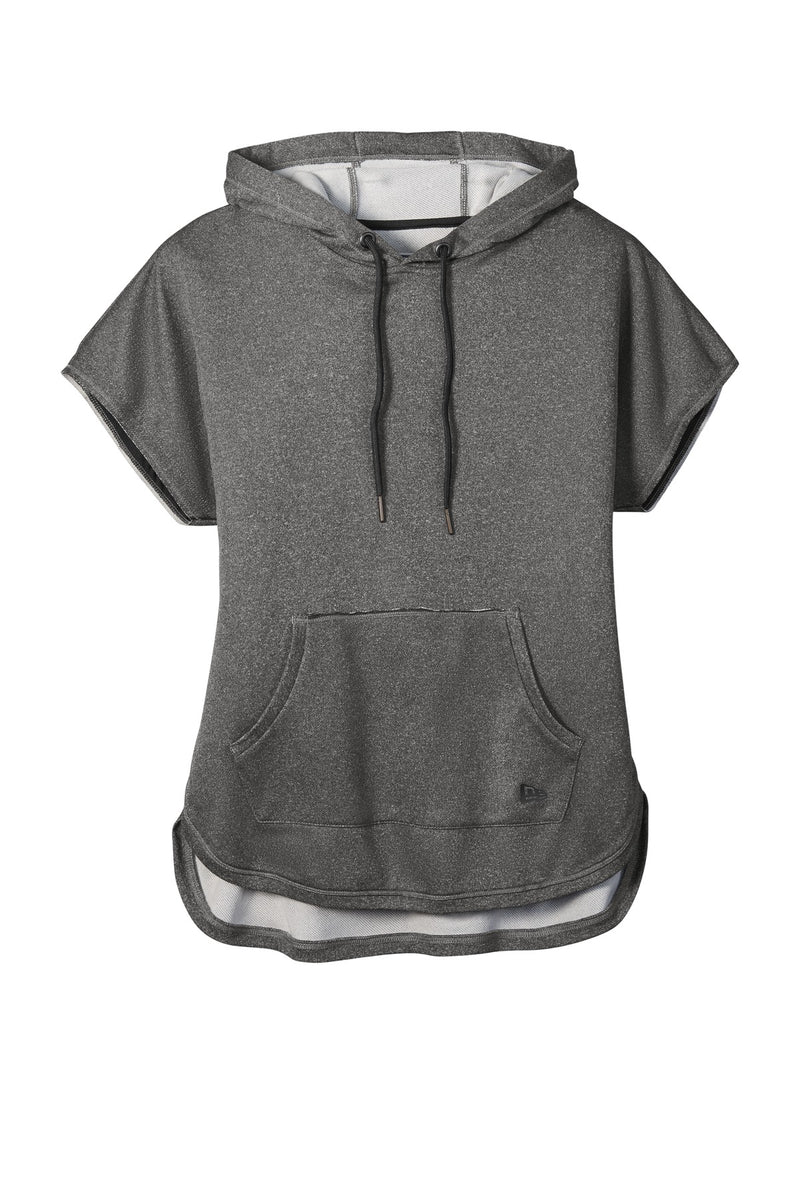 New Era  Women's Performance Terry Short Sleeve Hoodie - Graphite Heather