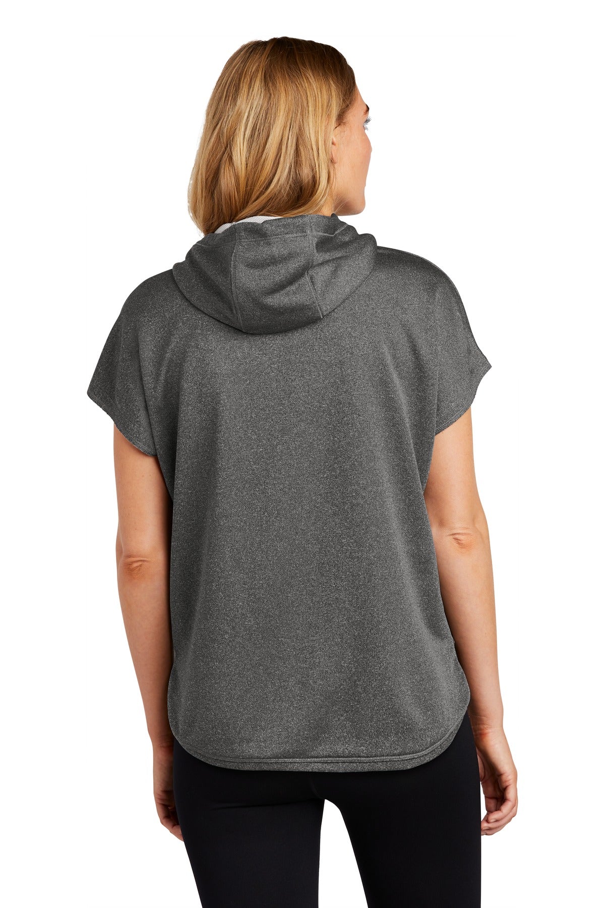 New Era  Women's Performance Terry Short Sleeve Hoodie - Graphite Heather