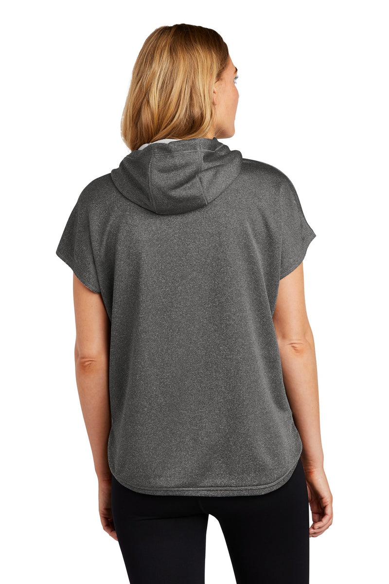 New Era  Women's Performance Terry Short Sleeve Hoodie - Graphite Heather