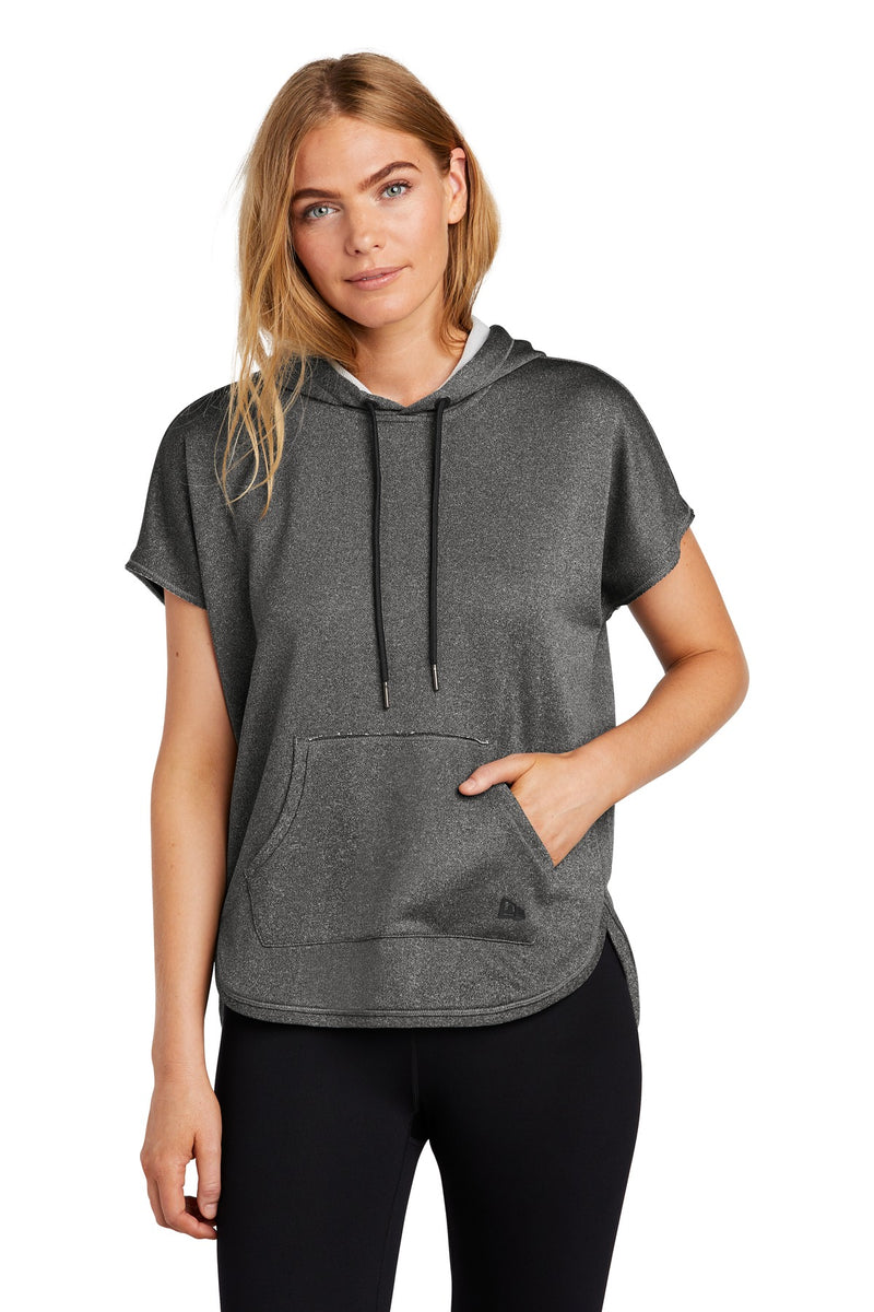 New Era  Women's Performance Terry Short Sleeve Hoodie - Graphite Heather