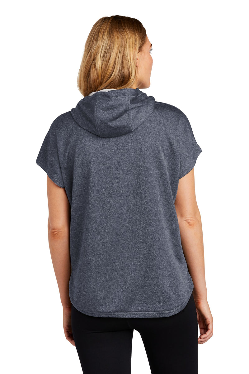 New Era  Women's Performance Terry Short Sleeve Hoodie - True Navy Heather