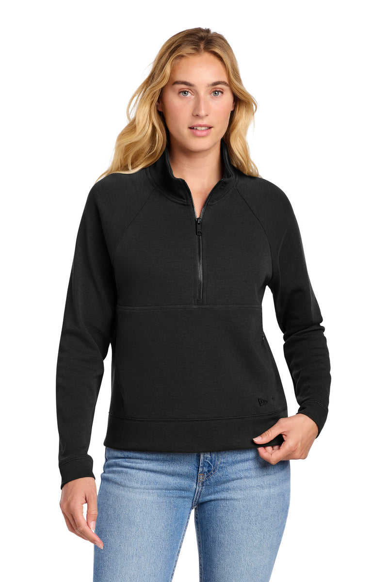 New Era Women's STS 1/2-Zip - Black