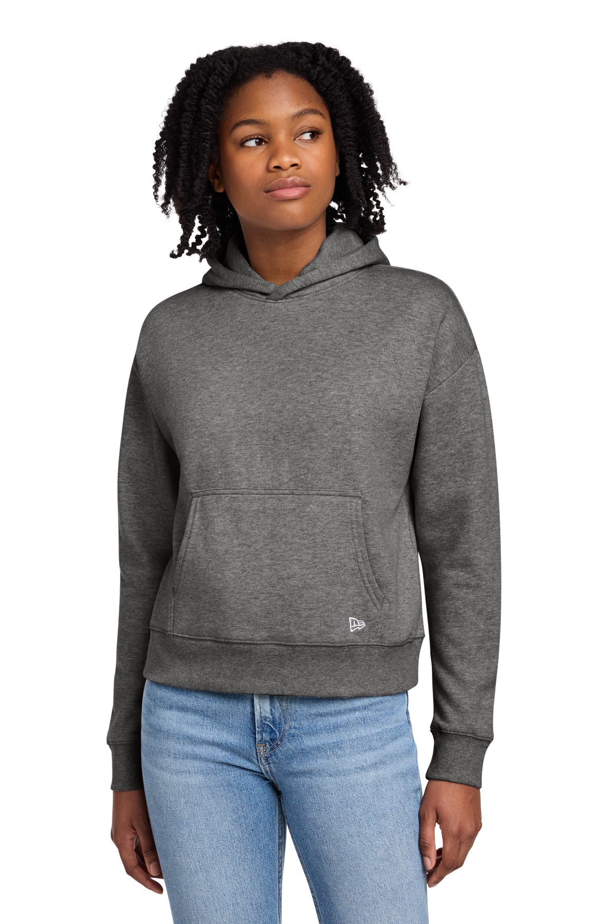 New Era Women's Comeback Fleece Pullover Hoodie - Dark Heather Grey