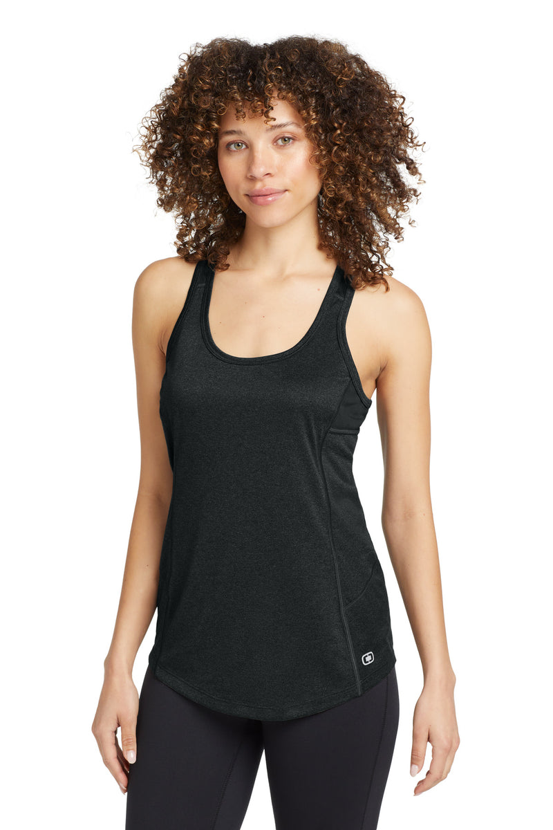 OGIO Women's Racerback Pulse Tank - Blacktop