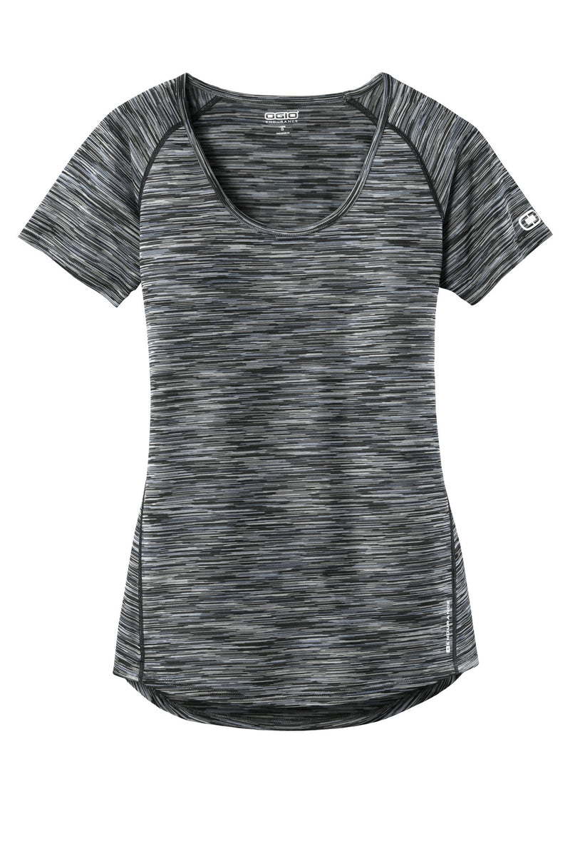 OGIO  Women's Verge Scoop Neck - Blacktop Space Dye