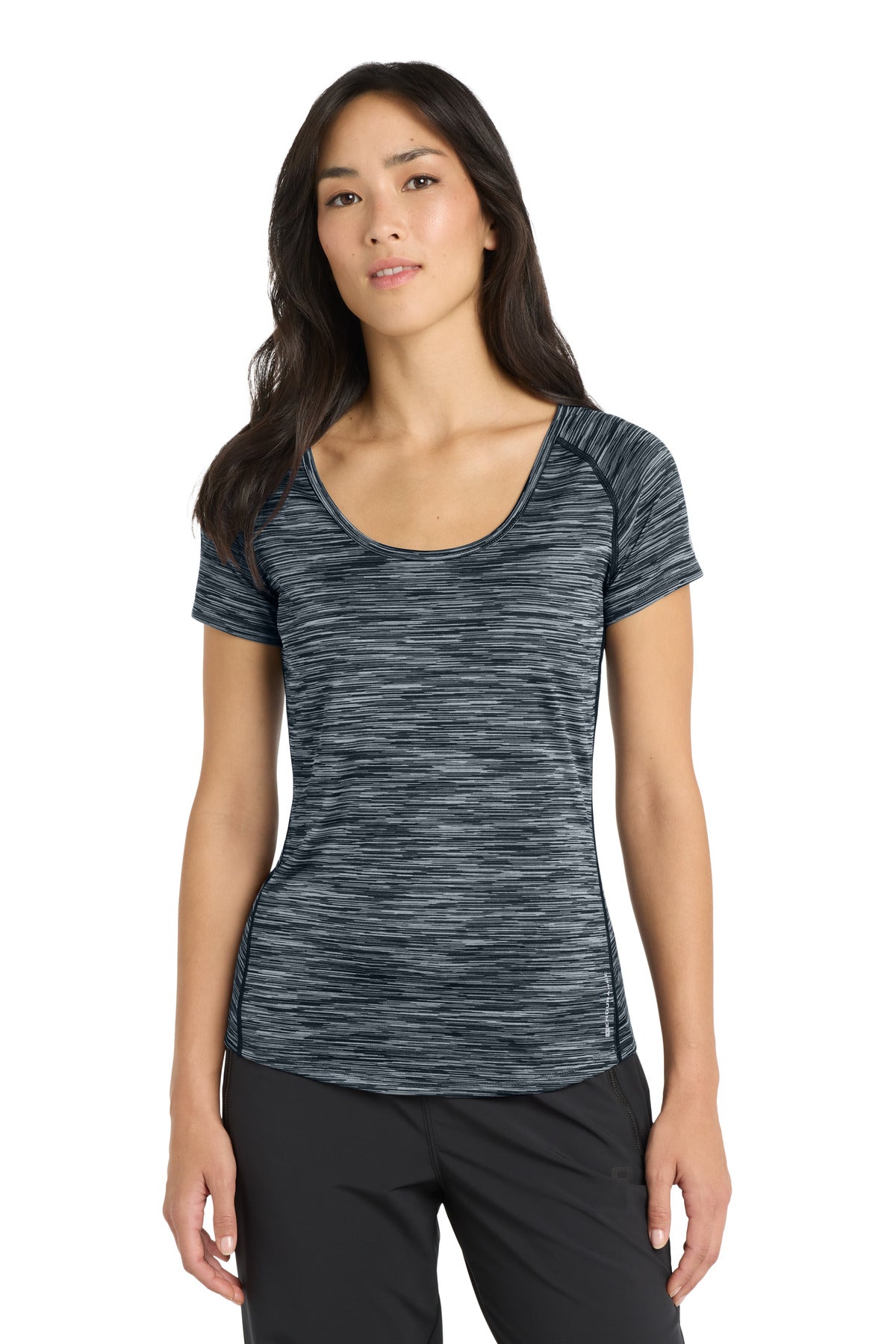 OGIO  Women's Verge Scoop Neck - Blacktop Space Dye