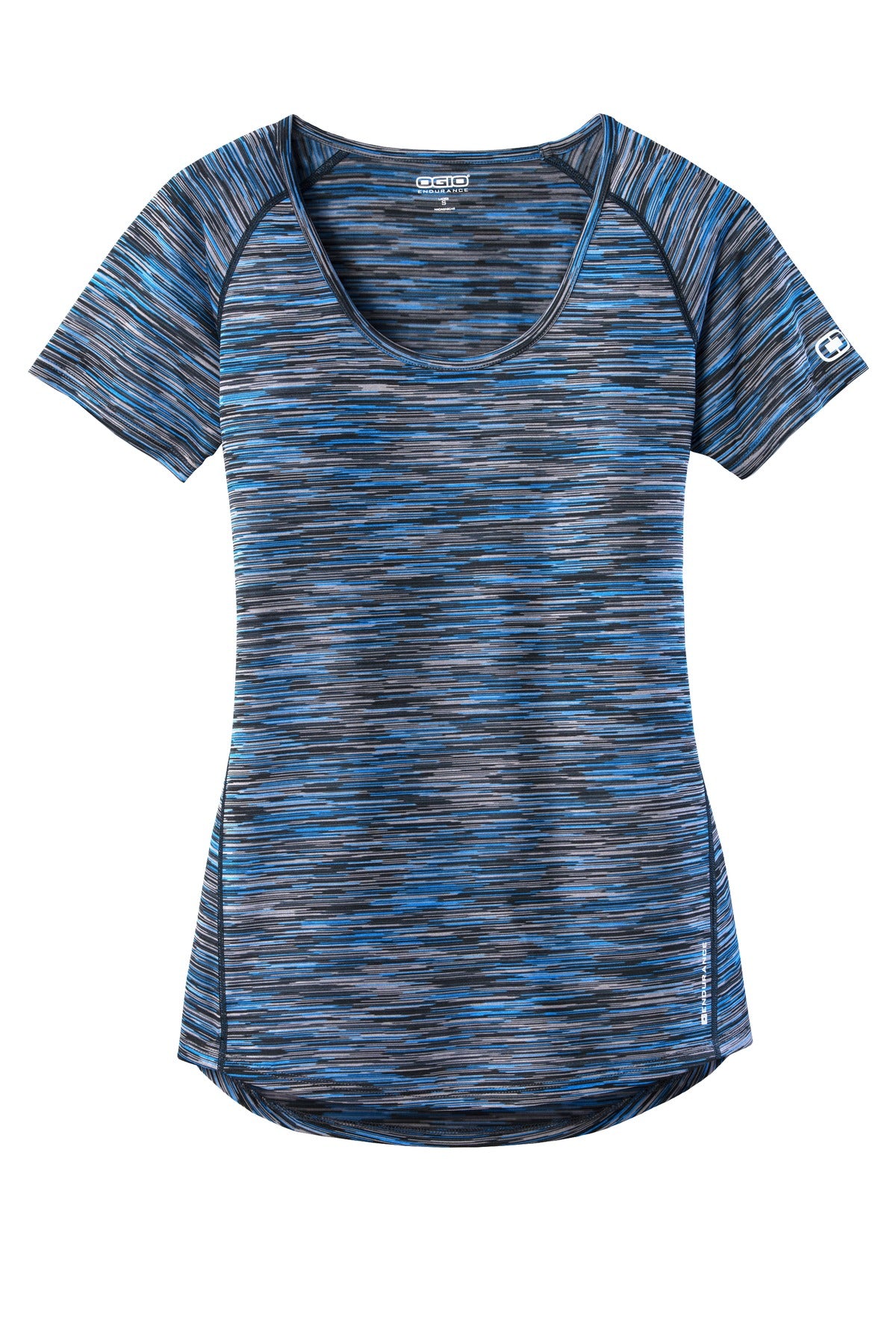 OGIO  Women's Verge Scoop Neck - Electric Blue Space Dye