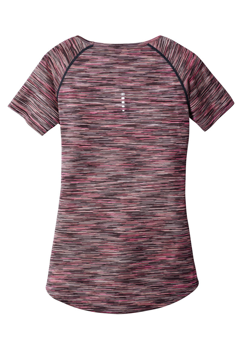 OGIO  Women's Verge Scoop Neck - Fierce Coral Space Dye