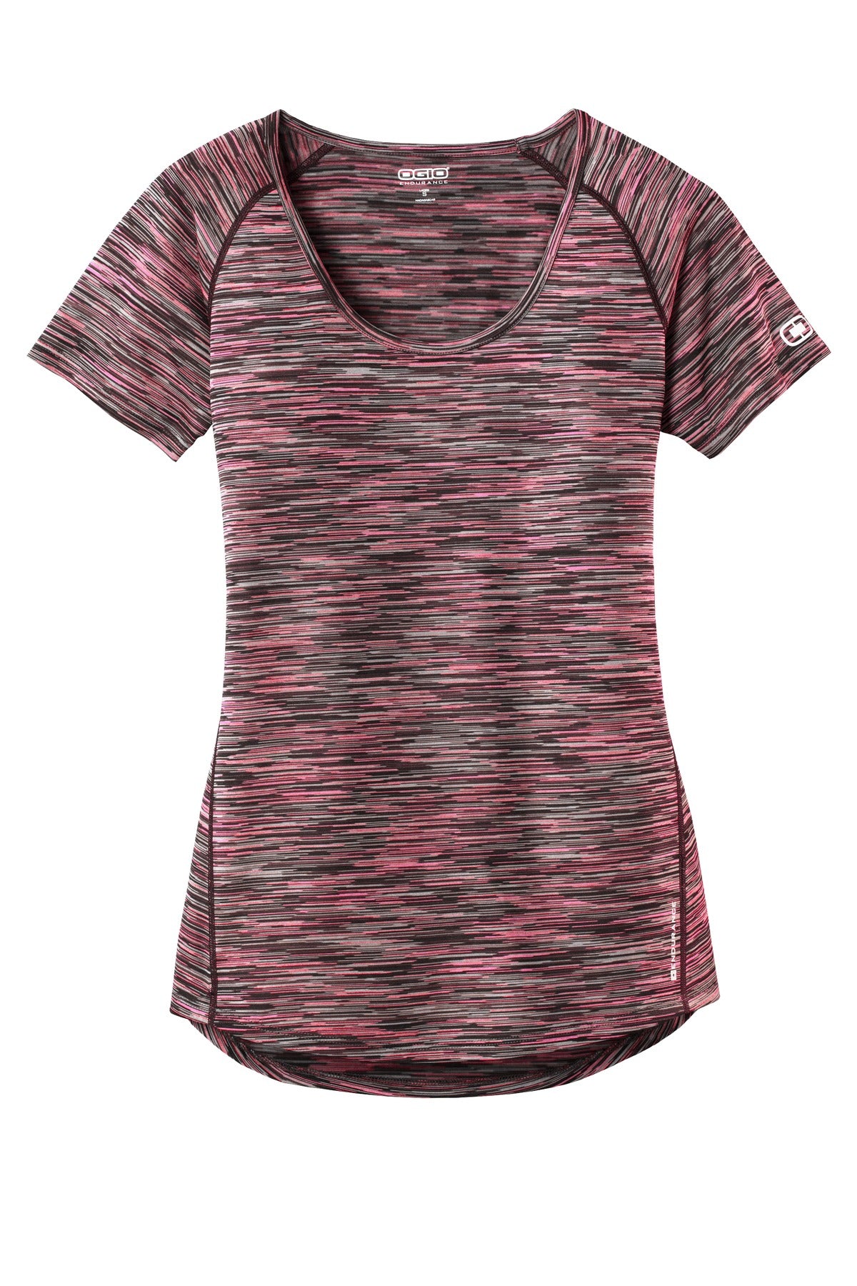 OGIO  Women's Verge Scoop Neck - Fierce Coral Space Dye
