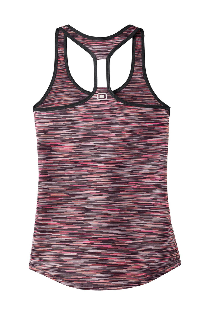 OGIO  Women's Verge Racerback Tank - Fierce Coral Space Dye