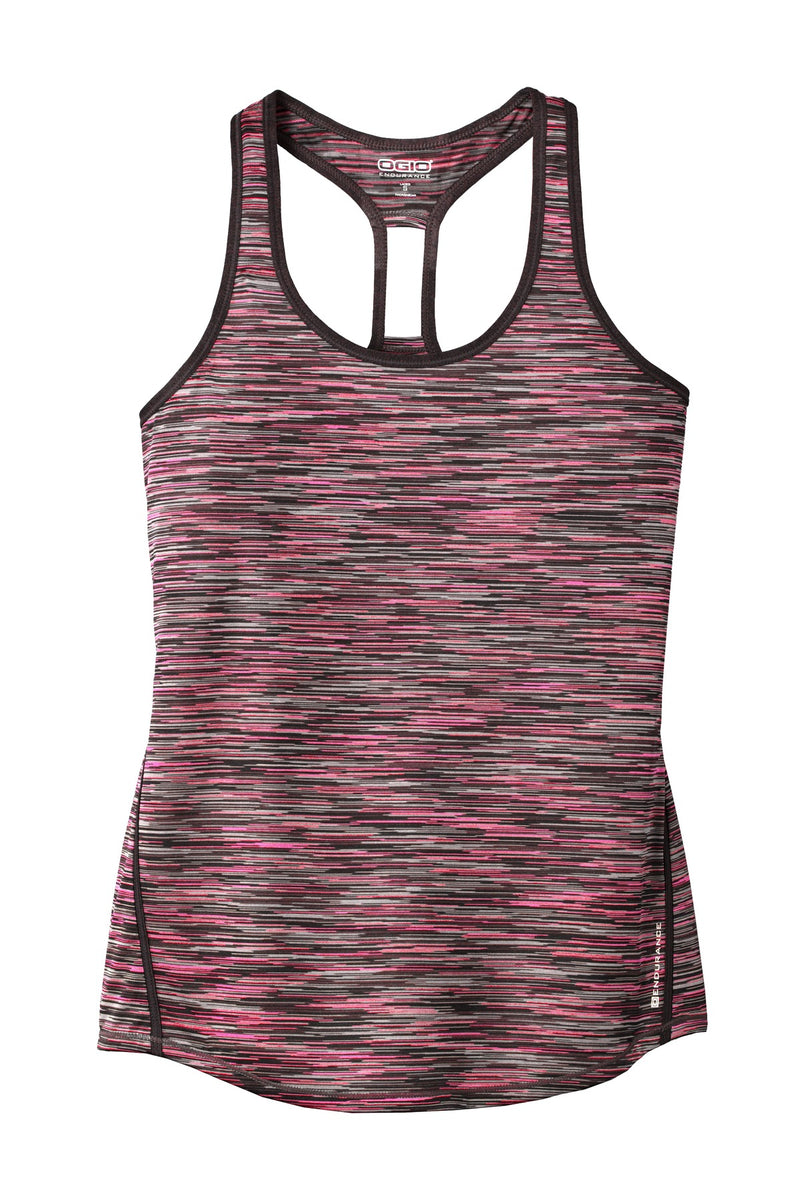OGIO  Women's Verge Racerback Tank - Fierce Coral Space Dye