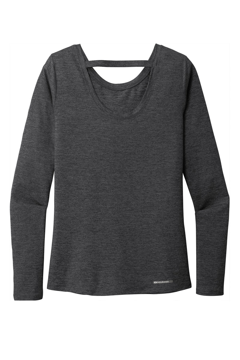 OGIO  Women's Force Long Sleeve Tee - Blacktop Heather