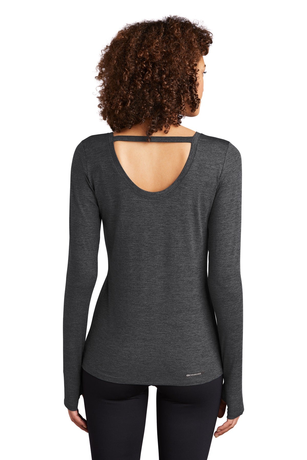 OGIO  Women's Force Long Sleeve Tee - Blacktop Heather